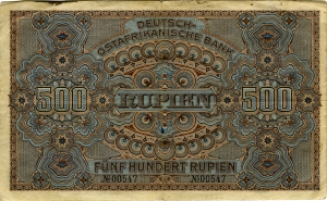 Deutsch-Ostafrikanische Bank: 500 Rupien 1912
