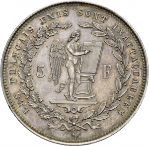 Frankreich: Entwurf einer 5-Franc-Münze mit Léon Gambetta