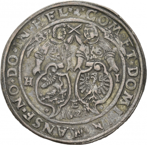 Mansfeld-Vorderort: Volrat VI. von Mansfeld-Artern, Wolfgang III. von Mansfeld-Bornstedt und Johann Georg II. von Mansfeld-Eisleben