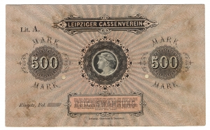 Leipziger Cassenverein: 500 Mark 1875