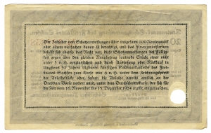 Sächsisches Finanzministerium: 20 Rentenmark 1923