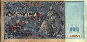 Deutsches Reich: 100 Mark 1910 Probe