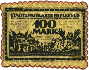 Stadtsparkasse Bielefeld: 100 Mark 1921