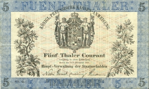 Preußen: 5 Taler 1856
