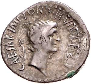 Röm. Republik: L. Gellius, M. Antonius und C. Iulius Caesar (Octavianus)