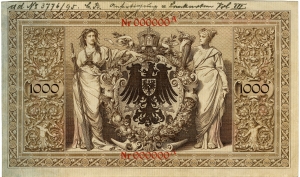 Deutsches Reich: 1.000 Mark 1895 Probe
