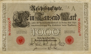 Deutsches Reich: 1.000 Mark 1896 Probe