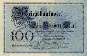 Deutsches Reich: 100 Mark 1896 Probe