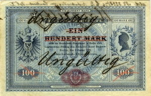 Deutsches Reich: 100 Mark 1876 Probe
