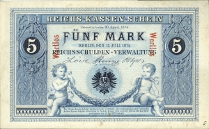 Deutsches Reich: 5 Mark 1874 Probe
