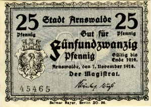 Arnswalde, Stadt: 25 Pfennig 1918