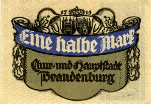 Brandenburg an der Havel, Stadt: 1/2 Mark 1918