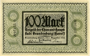 Brandenburg an der Havel, Stadt: 100 Mark 1922
