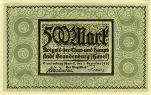Brandenburg an der Havel, Stadt: 500 Mark 1922