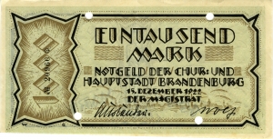 Brandenburg an der Havel, Stadt: 1.000 Mark 1922