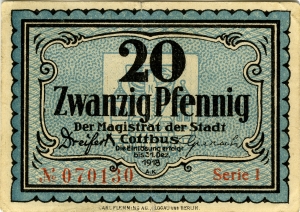 Cottbus, Stadt: 20 Pfennig