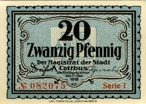 Cottbus, Stadt: 20 Pfennig