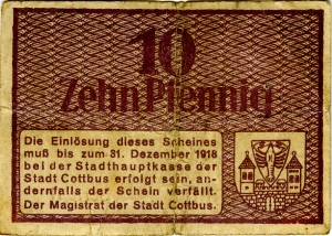Cottbus, Stadt: 10 Pfennig