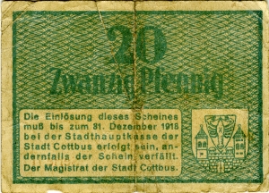 Cottbus, Stadt: 20 Pfennig