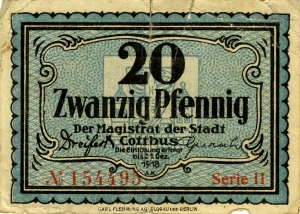 Cottbus, Stadt: 20 Pfennig