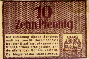 Cottbus, Stadt: 10 Pfennig