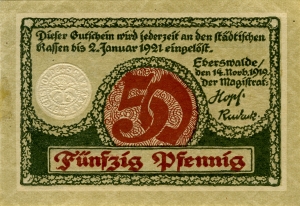 Eberswalde, Stadt: 50 Pfennig 1919