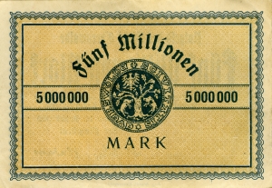 Eberswalde, Stadt: 5 Millionen Mark 1923
