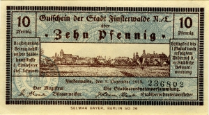 Finsterwalde, Stadt: 10 Pfennig 1919
