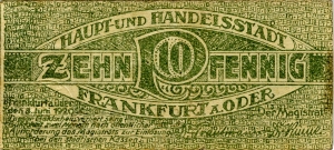 Frankfurt an der Oder, Stadt: 10 Pfennig 1920
