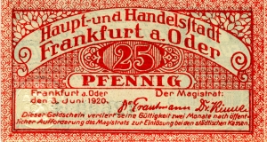 Frankfurt an der Oder, Stadt: 25 Pfennig 1920