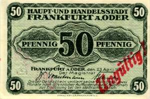 Frankfurt an der Oder, Stadt: 50 Pfennig 1917