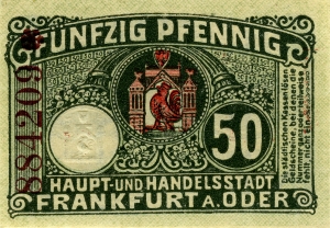 Frankfurt an der Oder, Stadt: 50 Pfennig 1919