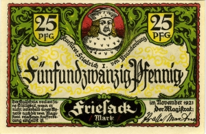Friesack, Stadt: 25 Pfennig 1921