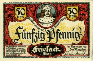 Friesack, Stadt: 50 Pfennig 1921