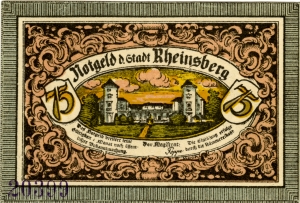 Rheinsberg, Stadt: 75 Pfennig 1921