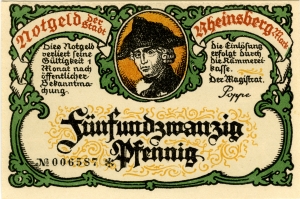 Rheinsberg, Stadt: 25 Pfennig 1922