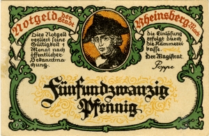 Rheinsberg, Stadt: 25 Pfennig 1922