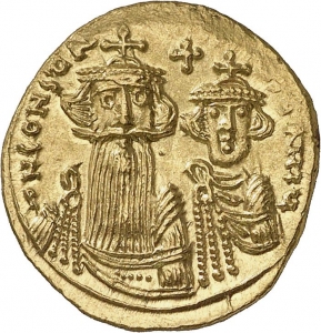 Byzanz: Constans II., Constantinus IV., Heraclius, Tiberius