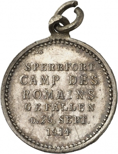 Kube, Rudolf: Siegesmedaille (Siegespfennig) 1914 Camp des Romains
