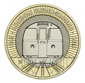 Großbritannien: 2013 Underground Train coin
