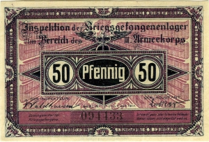 Inspektion der Kriegsgefangenenlager III. Armeekorps, Brandenburg: 50 Pfennig 1917