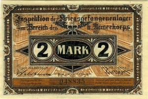 Inspektion der Kriegsgefangenenlager III. Armeekorps, Brandenburg: 2 Mark 1917