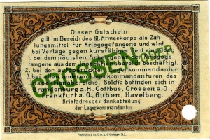 Inspektion der Kriegsgefangenenlager III. Armeekorps, Crossen: 1 Pfennig 1917