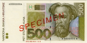 Kroatische Nationalbank: 500 Kuna 1993 Probe
