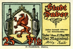Daber, Stadt: 25 Pfennig 1921