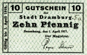 Dramburg, Stadt: 10 Pfennig 1917