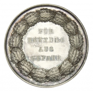 Pfeuffer, Carl: Friedrich Wilhelm III., Ehrenmedaille für Rettung aus Gefahr