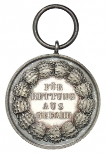 Pfeuffer, Carl: Friedrich Wilhelm III., Medaille für Rettung aus Gefahr