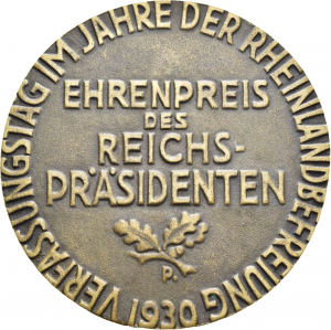 Pilartz, Theodor Caspar: Ehrenpreis des Reichspräsidenten zum Verfassungstag